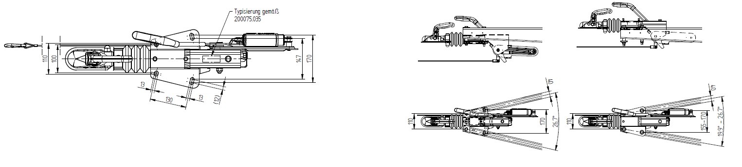 Knott oplooprem aanhanger KFL12-A – exclusief neuswielconsole - 1300 kg maximaal trekvermogen