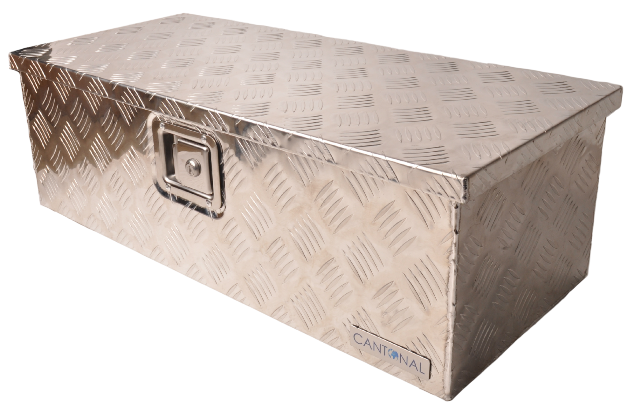 Traanplaat aluminium disselkist/gereedschapkist/disselbak 765x330x245 mm - inbouwslot