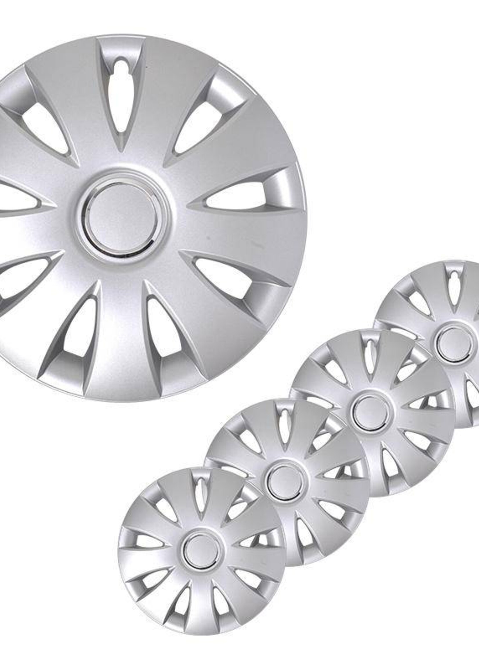 Cantonal Wieldoppenset van 4 Stuks voor 13 Inch velgen - silver
