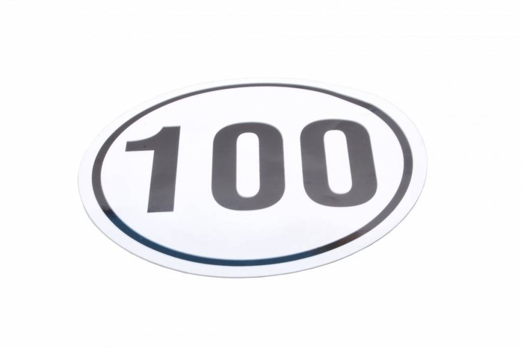 Tempo 100 km sticker voor Duitsland - diameter van 200 mm