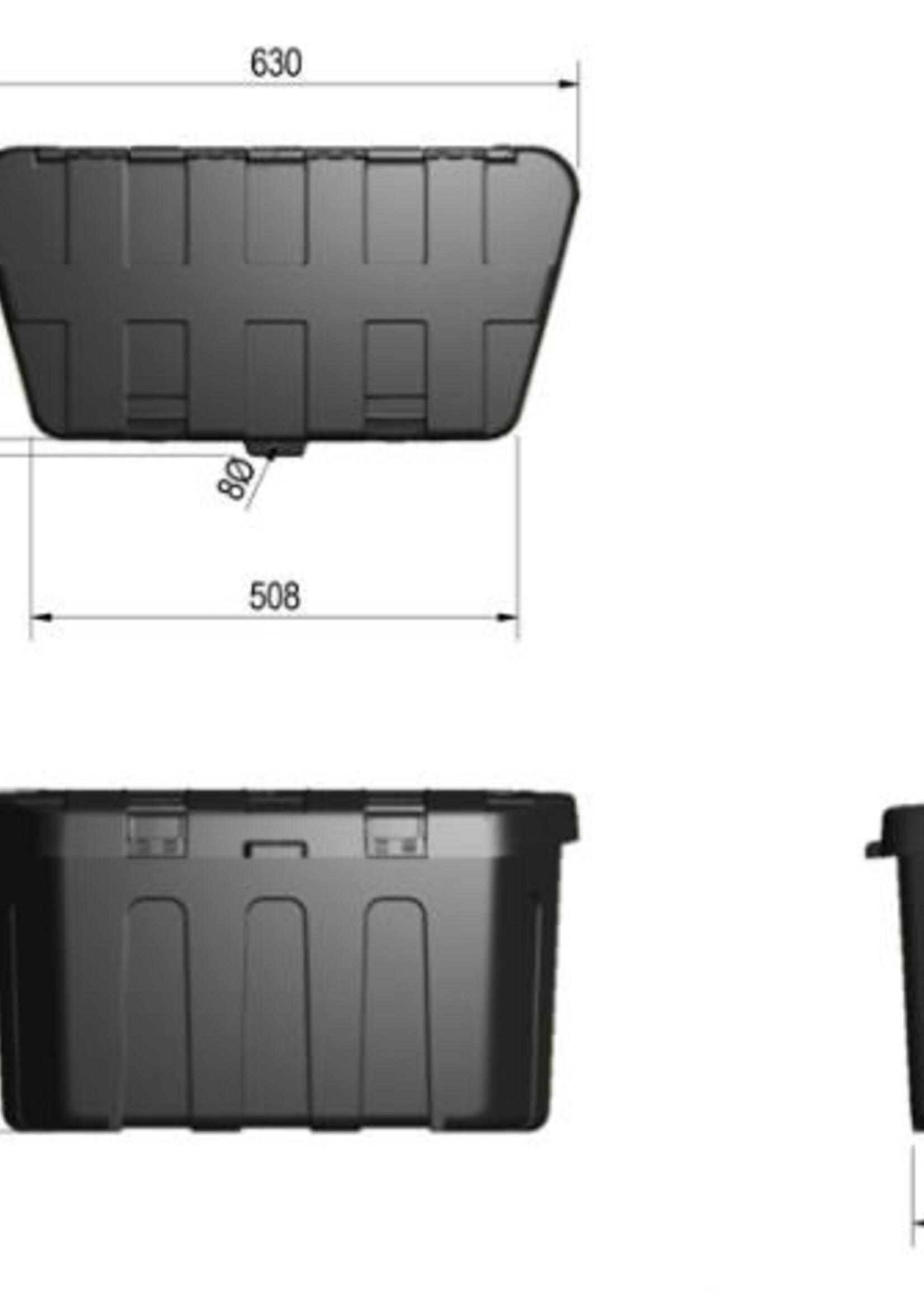 De Haan De Haan Profibox Plus - 630x321x355 mm - kunststof (PP/polypropyleen) - water- en stofdichte disselbak