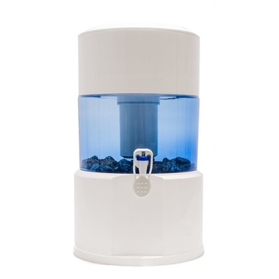Aqualine 18 liter, glas, alkalisch, redoxfilter met mineraalstenen