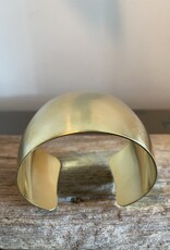 MIEQ Gladde messing afgeronde armband 3.7 cm breed