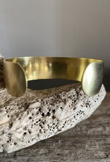 MIEQ Messing armband rond gesmeed 19 cm breed