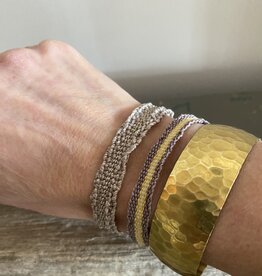 MIEQ Gehamerde messing armband
