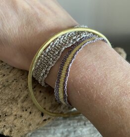 MIEQ Organisch gevormde messing armband
