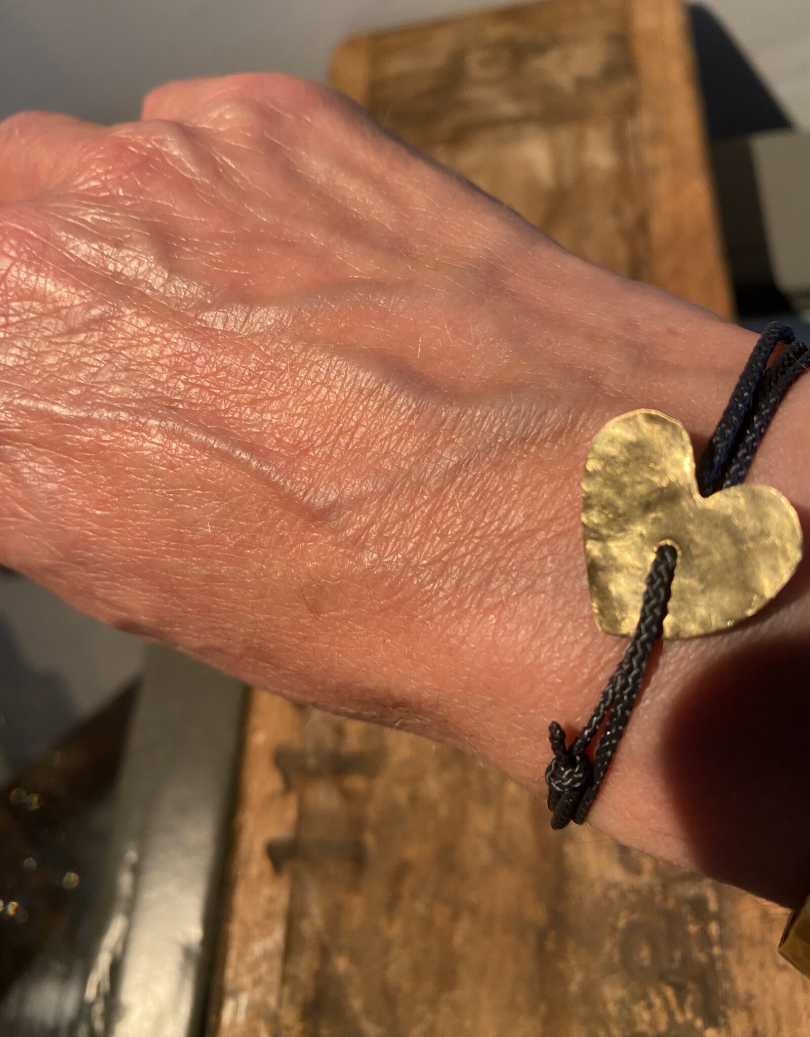 MIEQ Love You armband met messing hart
