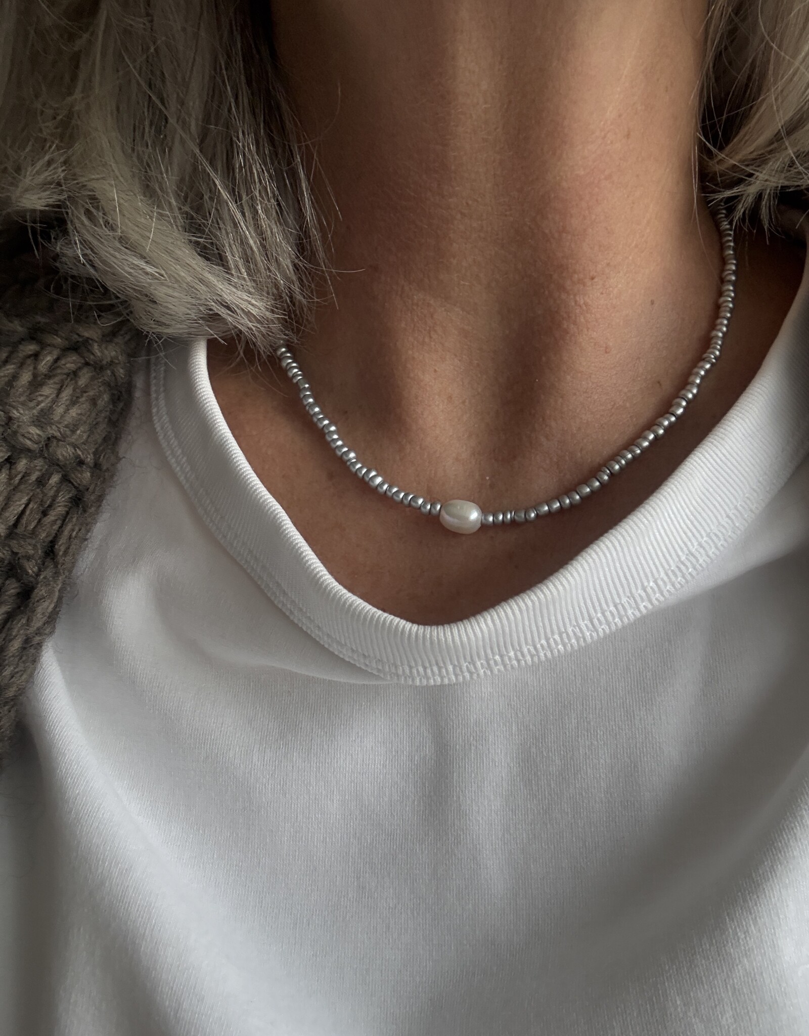 MIEQ Kralenketting MIEQ met witte parel