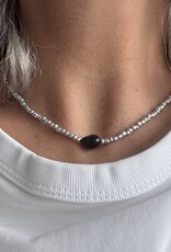 MIEQ Kralenketting MIEQ black pearl