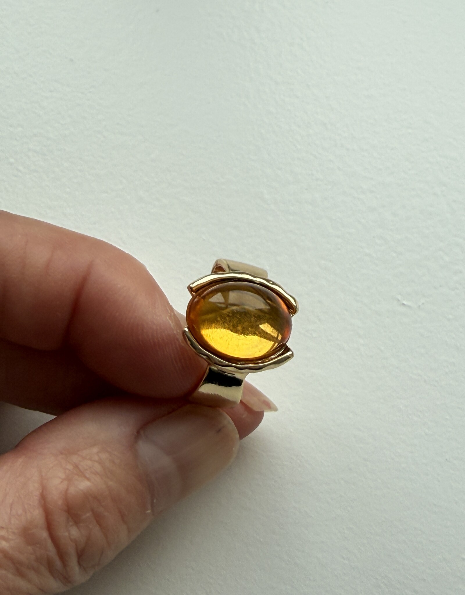 MIEQ Ring met steen a la citrine