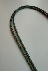 MIEQ Ketting met prachtige bloem van groene steen