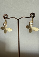 MIEQ Oorbellen vlinder met parel