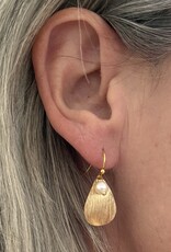 MIEQ Oorbellen druppel met parel