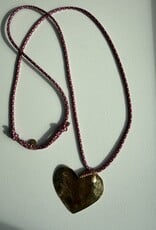 MIEQ Ketting groot messing hart