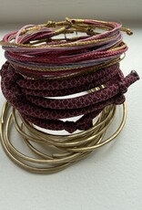 MIEQ Setje MIEQ  wijnrood, mauve blauw