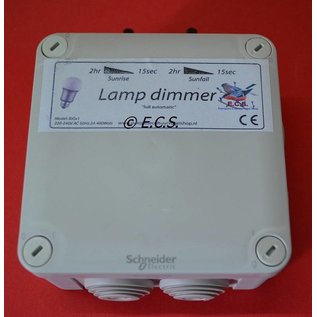 Dimmer for simulating sunrise and sunset. Glow, -and dimmable LED lamps.