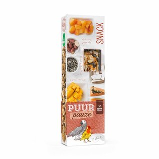 Puur pauze zaadsticks agapornis & papegaai met fruit & noten