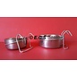 Stainless steel Eat or Drinker with hanging holder