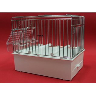 Transportkäfig / Cage Deployment Weiß 24 x 22 x 17 cm Schalen und Rutsche