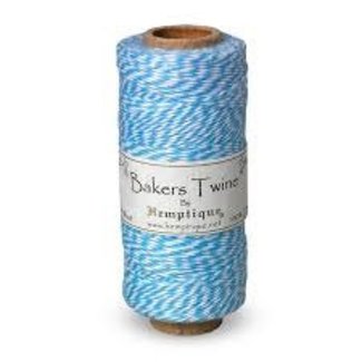Hemptique Bakers Twine - helder blauw/wit
