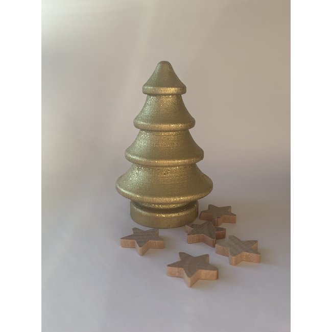 Houten kerstboom - goud