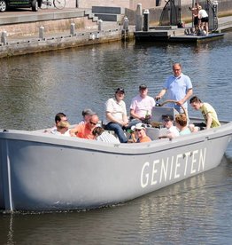 Vergaderen in Amersfoort op de sloep