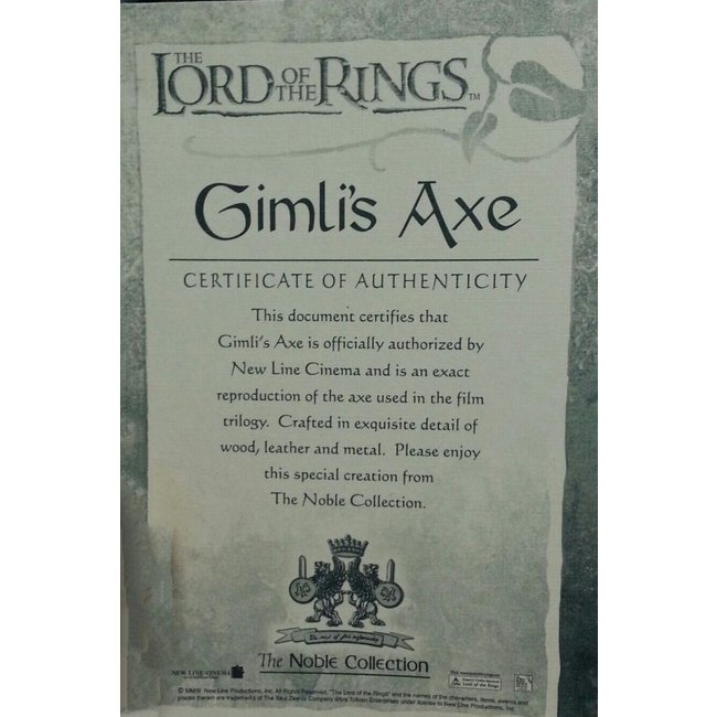 Noble Collection  The Gimli Axe
