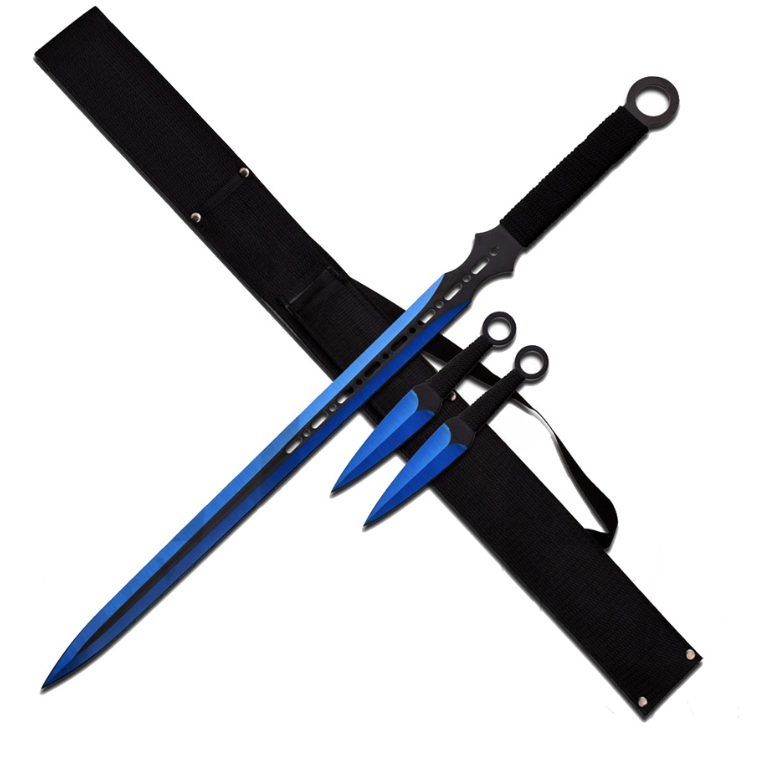 Snake Eye Ninja Sword Kunai Blauw Fabion