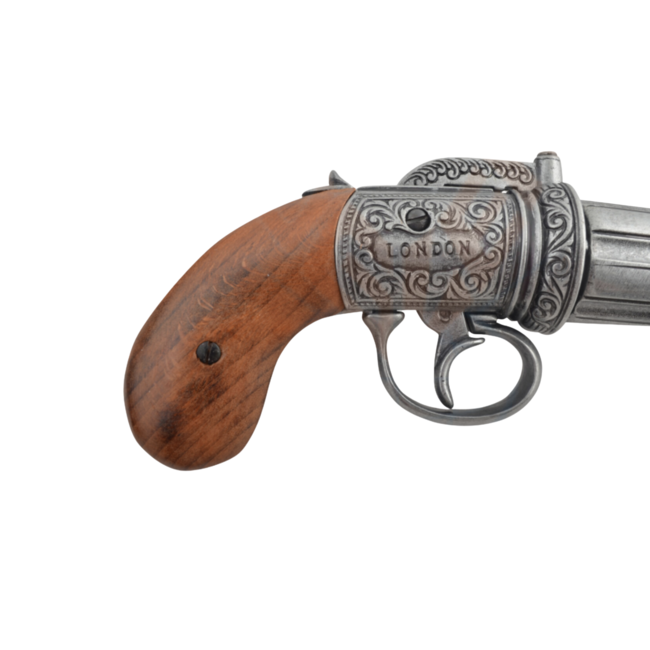 6 BARRELS PEPPER-BOX REVOLVER, ENGLAND 1840