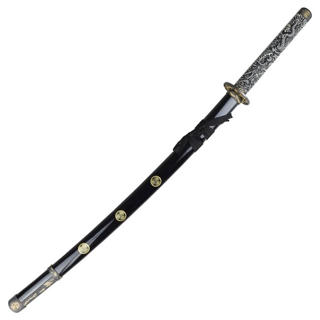 Ornamental Katana – Black | 440 Staal, 103 cm, Houten Schede