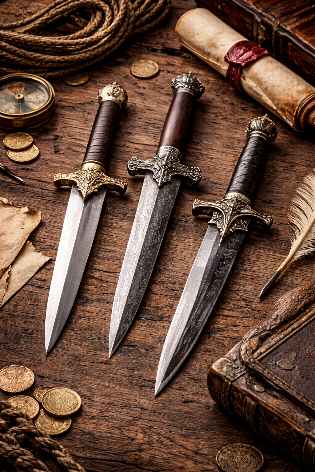 Dolken kopen – Middeleeuwse dolken, replica dolken en decoratieve messen