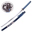 Ornamentale Blauwe Katana – Japanse Samurai Replica Zwaard met Schede
