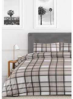 Nightlife Dekbedovertrek Berry Beige flanel