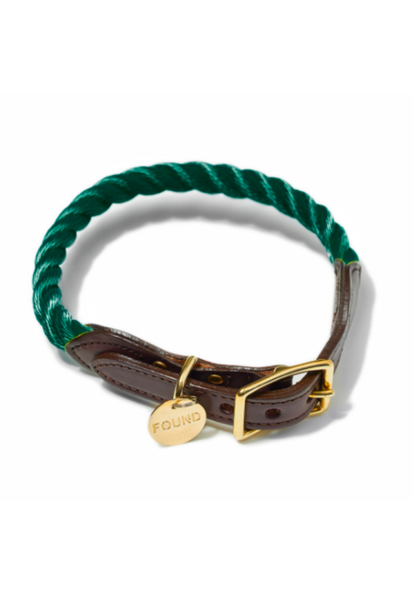 hunter green dog collar