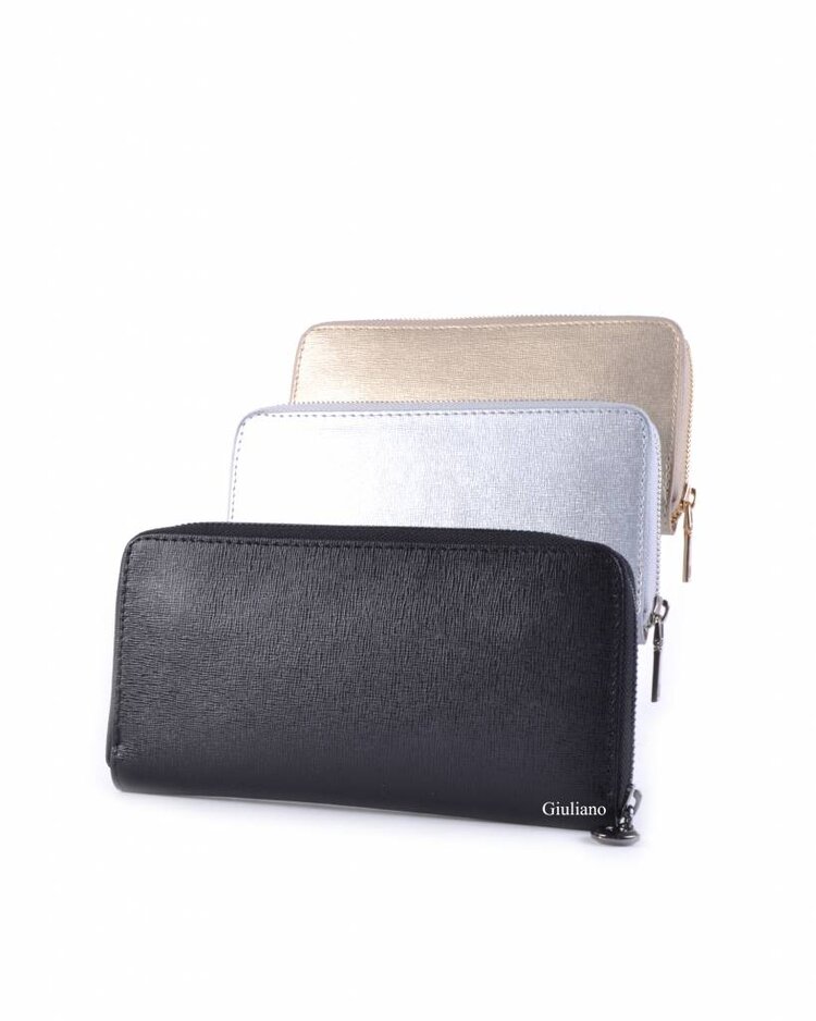 Lederen portemonnee | Reliëf