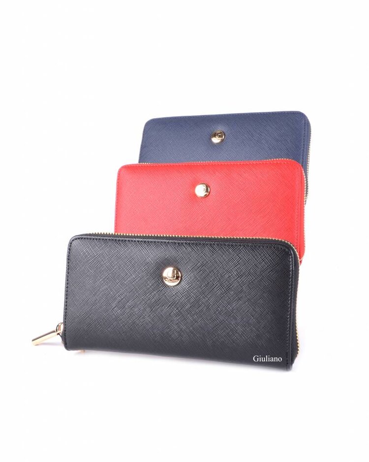 Artificial leather wallet | Reliëf| Black