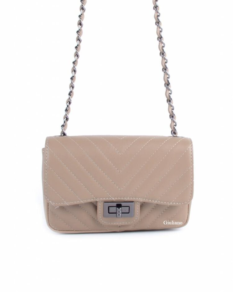 Lederen schoudertasje