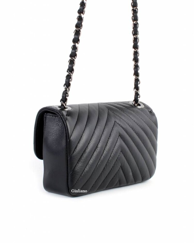 Lederen schoudertasje