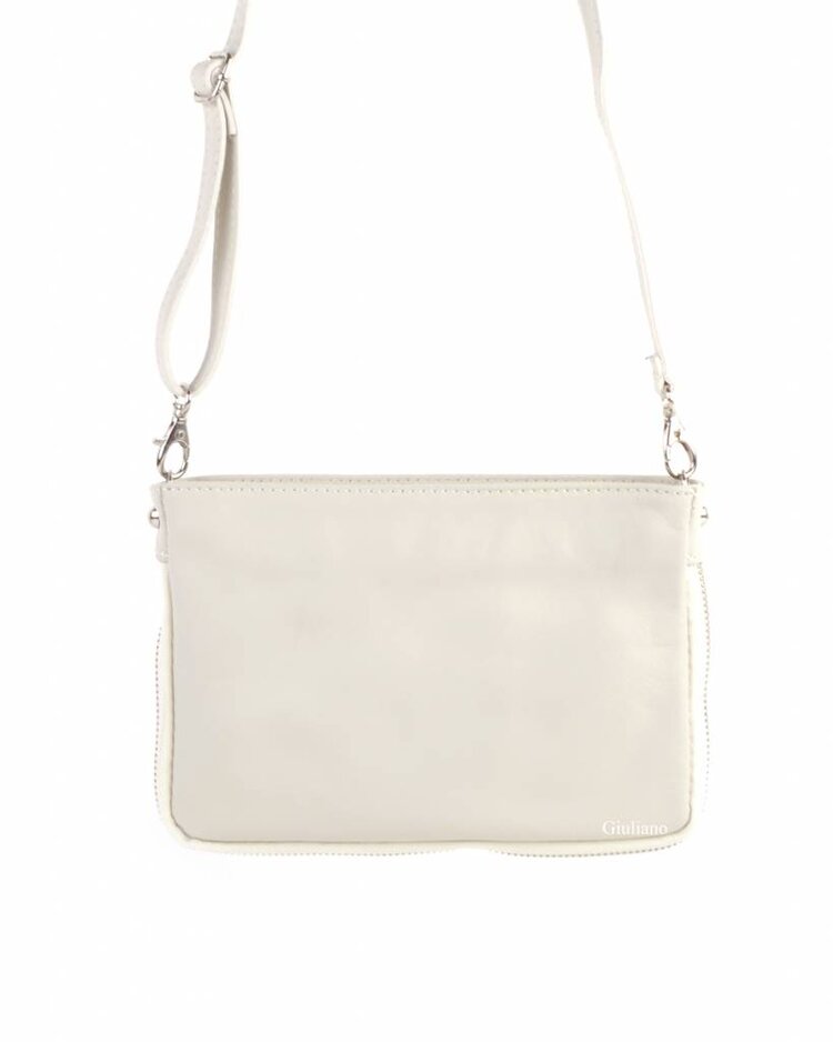 Lederen schoudertasje | Clutch