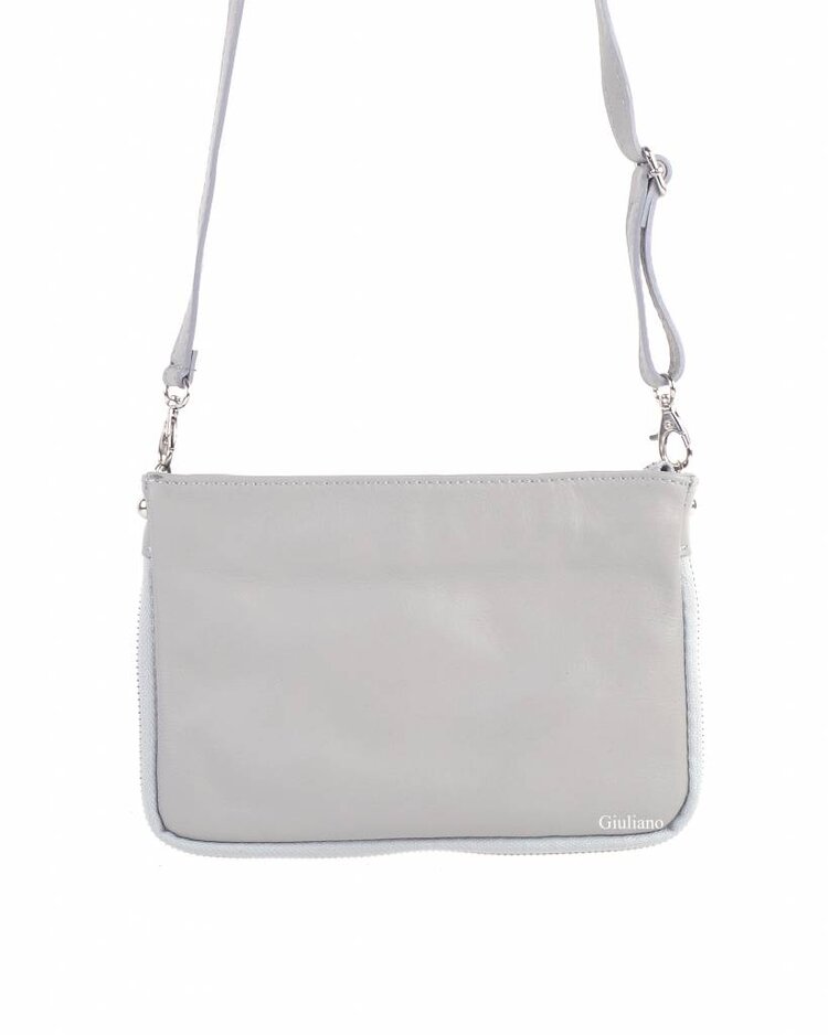 Lederen schoudertasje | Clutch