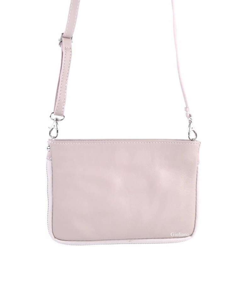 Lederen schoudertasje | Clutch