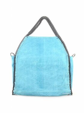 Leder-Handtasche | Kette | Kroko