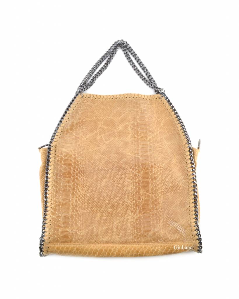 Lederen handtas | Ketting | Kroko, foto 3 van 6