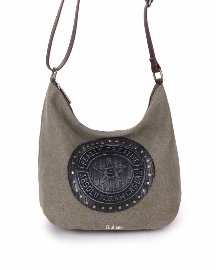Canvas-Schultertasche | Raw Casual