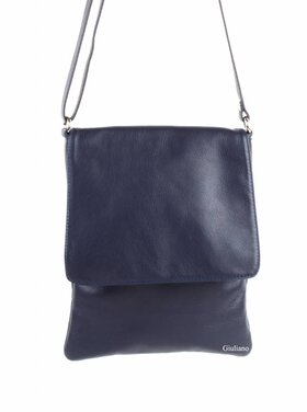 Lederen schoudertas met klep | Klein