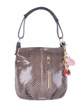 Lederen handtasje | Schubben coating