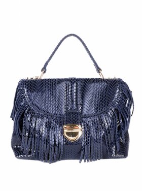 Leder-Handtasche | Fransen | Schuppen-Beschichtung