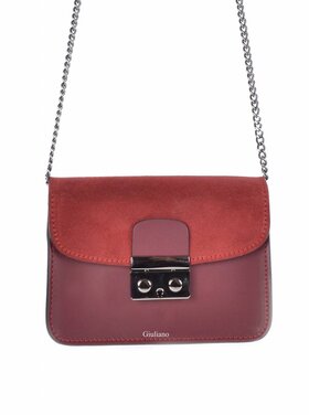 Kleine Leder-Schultertasche | Wildleder