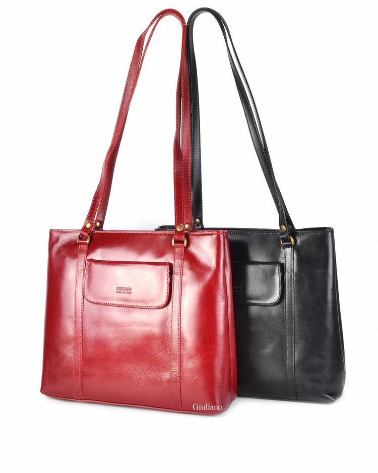 Leder-Handtasche | Langer Henkel | 552287