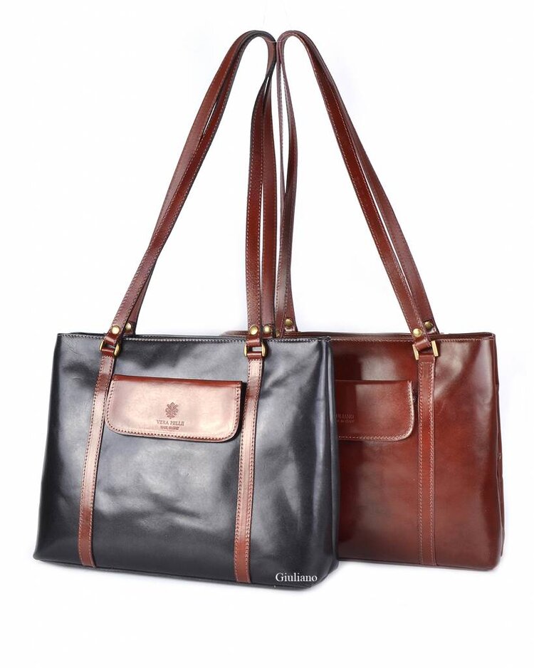 Leder-Handtasche | Langer Henkel | 552287
